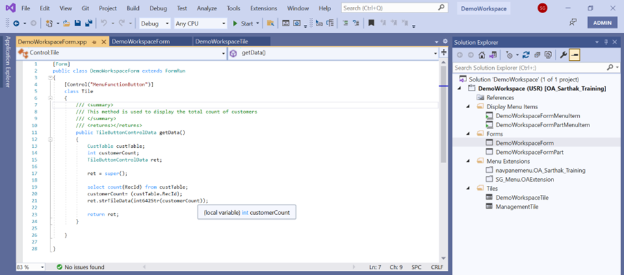 OneByte: Custom Workspace in Dynamics 365 Finance & Operations | OnActuate