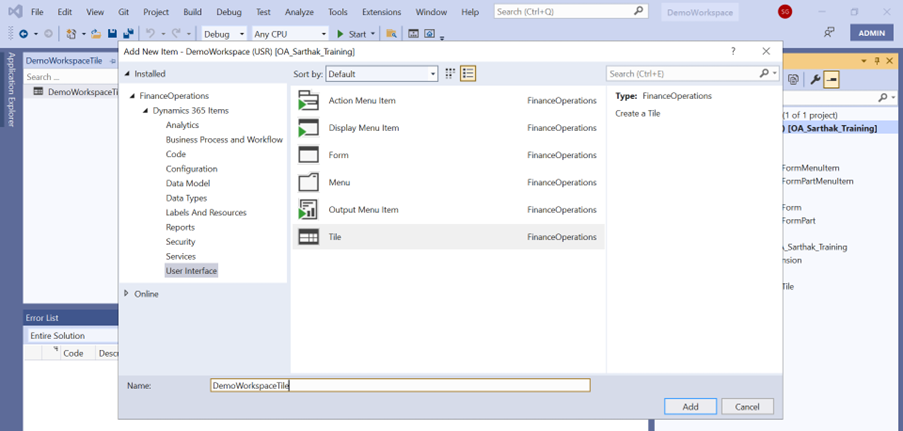 OneByte: Custom Workspace in Dynamics 365 Finance & Operations | OnActuate