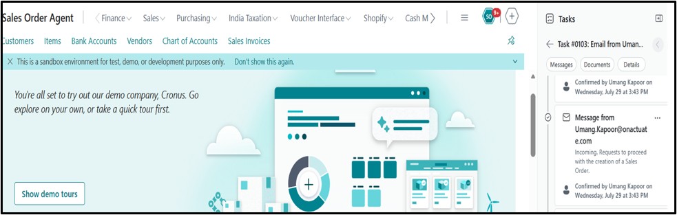 customer confirms moving from quote to purchase order